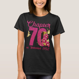 Camiseta Capítulo 70 Orquídeas cor-de-rosa e Douradas 70 de