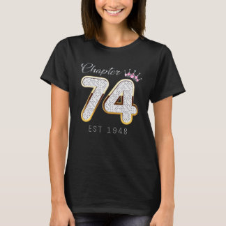Camiseta Capítulo 74 Est 1948 74º Aniversário Das Mulheres