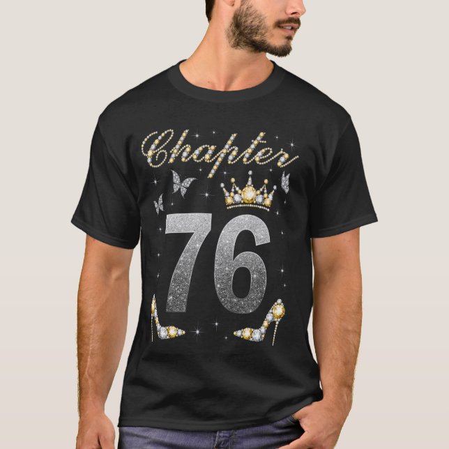 Camiseta Capítulo 76 Anos 76 Aniversário Rainha B-d (Frente)