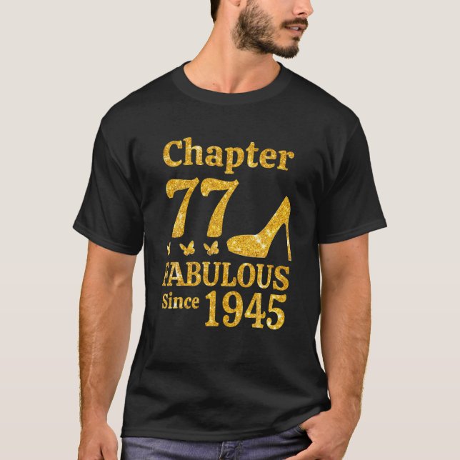 Camiseta Capítulo 77 Fabuloso Desde 1945 Amarelos Saltos Na (Frente)