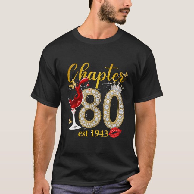 Camiseta Capítulo 80 Fabuloso Desde 1943 80 Para (Frente)