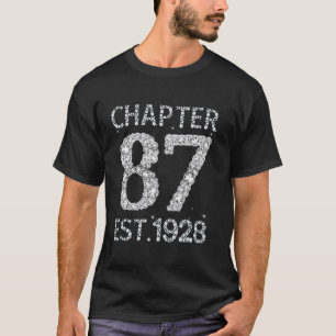 Camiseta Capítulo 87 EST 1938 Feliz Presente de Aniversário