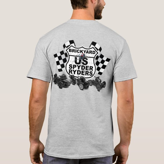 Camiseta Capítulo Brickyard - Logotipo de Bandeiras de Conc (Verso)