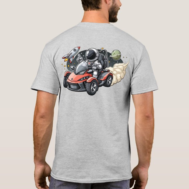 Camiseta Capítulo Da Costa Espacial - Astronauta Sobre Spyd (Verso)
