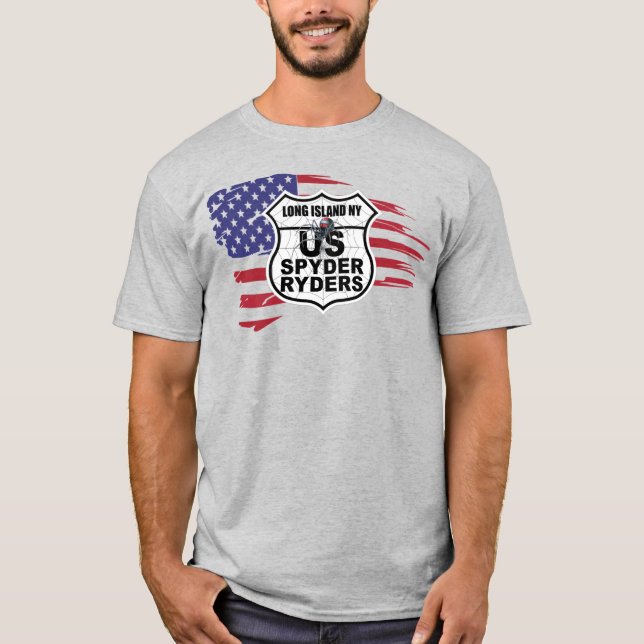 Camiseta Capítulo de Long Island NY - Bandeira Desgastada (Frente)