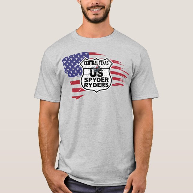 Camiseta Capítulo do Centro do Texas - Bandeira Desgastada (Frente)