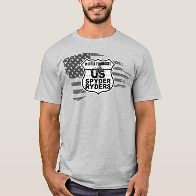 Camiseta Capítulo do Tennessee Central - Bandeira Desgastad (Frente)