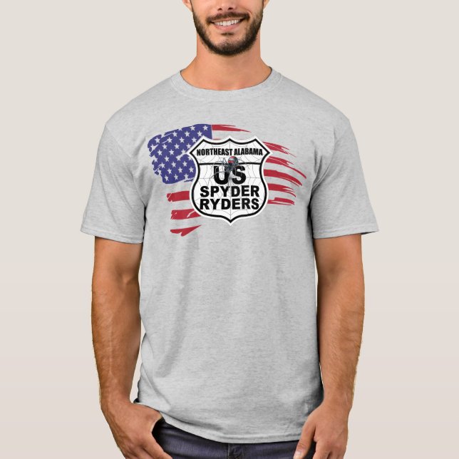 Camiseta Capítulo Nordeste do Alabama - Bandeira Tattered (Frente)