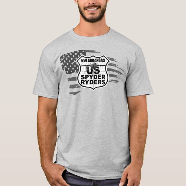 Camiseta Capítulo NW Arkansas - Bandeira Rasgada pb (Frente)