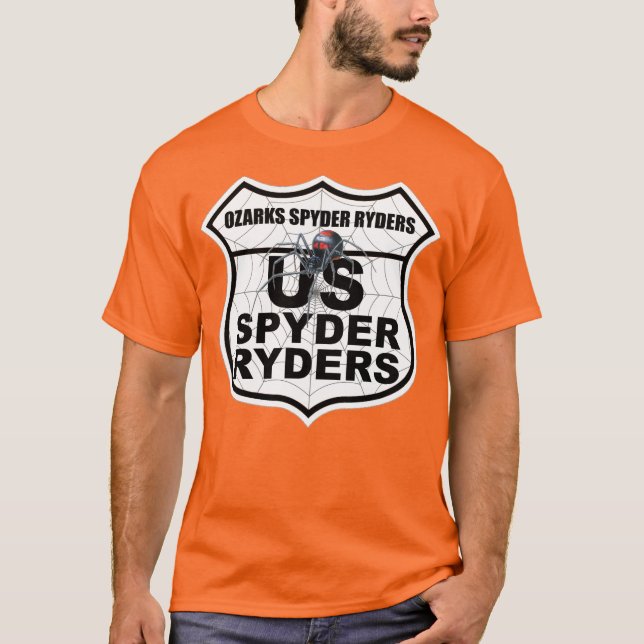 Camiseta Capítulo Ozarks Spyder Ryders - Logotipo Verde Seg (Frente)