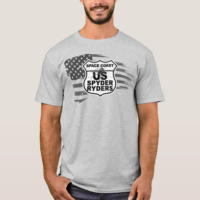 Camiseta Capítulo Space Coast - Tattered Flag bw (Frente)