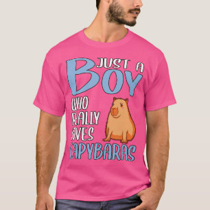 Camiseta Capivara Apenas Um Menino Que Realmente Ama Capiva