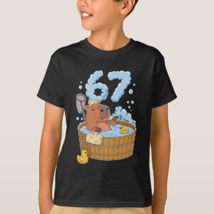 Camiseta Capivara Banheira 67 Relaxado Divertido Meme Six S