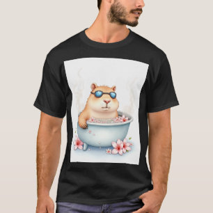 Camiseta Capivara Banheira Vibrações de Relaxamento Alívio