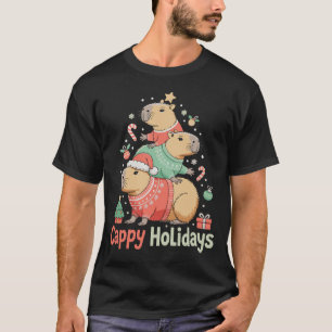 Camiseta Capivara Cappy de Natal Árvore de Natal Temporada