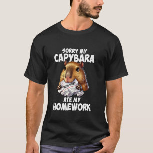 Camiseta Capivara comeu meu dever de casa, capivara