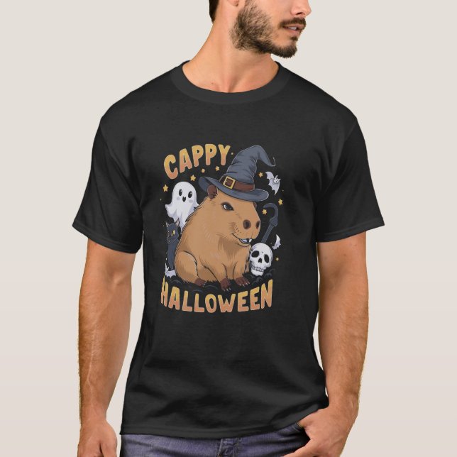 Camiseta Capivara Cowboy de Halloween (Frente)