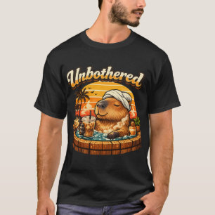 Camiseta Capivara Despreocupada Sticker de Banheira de Hidr