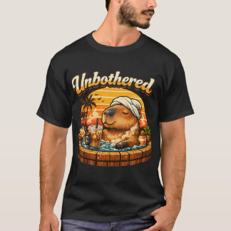 Camiseta Capivara Despreocupada Sticker de Banheira de Hidr