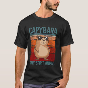 Camiseta Capivara é o meu animal espiritual  Citação engraç