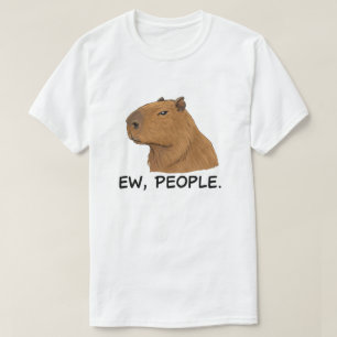 Camiseta Capivara Engraçada Eca Pessoas Humor Anti-Social