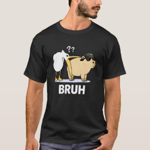 Camiseta Capivara Engraçada Pelicano Óculos de Sol Bruh Mem
