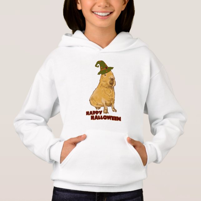 Camiseta Capivara Engraçada - Roedor de Halloween (Frente)