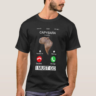 Camiseta Capivara Está Chamando  Capibara Roedor Animal  Hu