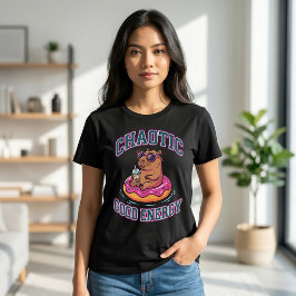 Camiseta Capivara Flutuador de Donut com Energia Caótica Bo
