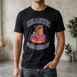 Camiseta Capivara Flutuador de Donut com Energia Caótica Bo
