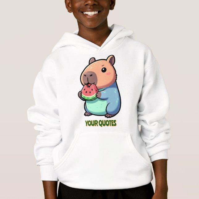 Camiseta Capivara Fofa Comendo Melancia (Frente)