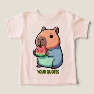 Camiseta Capivara Fofa Comendo Melancia