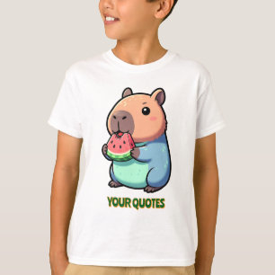 Camiseta Capivara Fofa Comendo Melancia