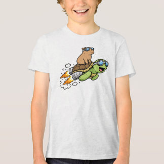 Camiseta Capivara Fofa em Tartaruga o Animal Engraçado
