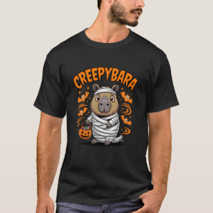 Camiseta Capivara Halloween Múmia Creepybara Engraçado Capi