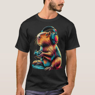 Camiseta Capivara Jogos de Vídeo Engraçados