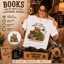 Camiseta Capivara Lendo Livro – Só Mais Um Capítul