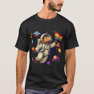 Camiseta Capivara LGBTQ no Espaço: Aventura Divertida de OV