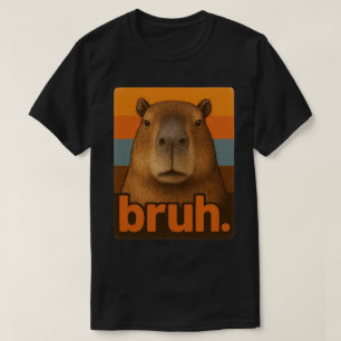 Camiseta Capivara Mal-Humorada Meme “bruh” – Animal Retrô E