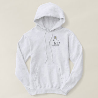 Camiseta Capivara Minimalista Fofa com Bolsinho de Flor de 
