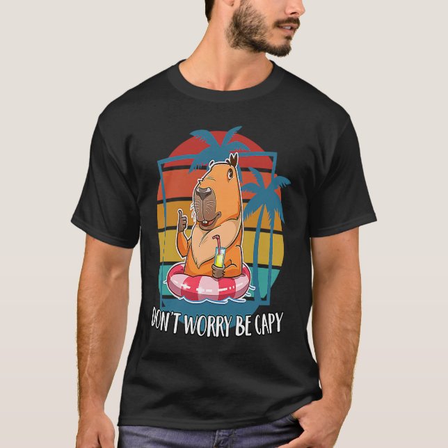 Camiseta Capivara  Não se Preocupe Seja Capy Capivara (Frente)