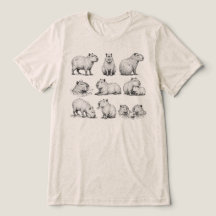 Capivara Onsen de Primavera Vintage Chill Esboço