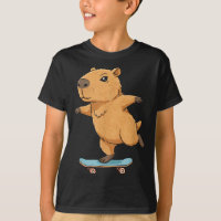 Capivara Patinadora Engraçada Skate Bailarina Meni