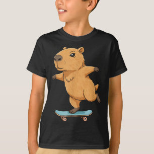 Camiseta Capivara Patinadora Engraçada Skate Bailarina Meni