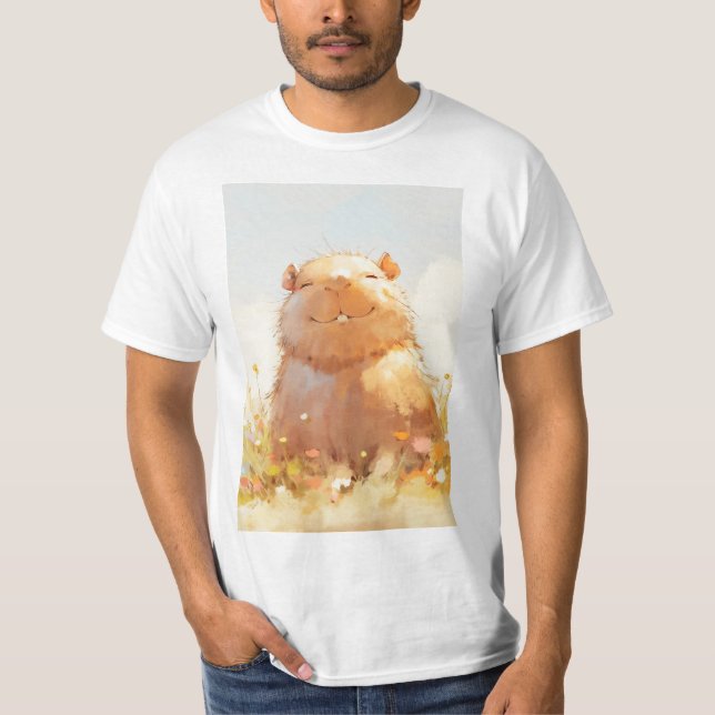 Camiseta Capivara Relaxada e Macia (Frente)