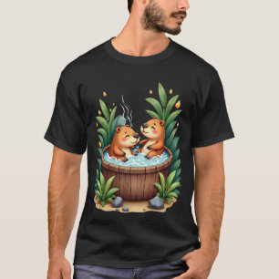 Camiseta Capivara Relaxamento em Banheira de Hidromassagem