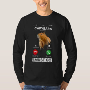 Camiseta Capivara Roedor Capivara Está Chamando Animal Humo