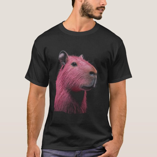 Camiseta Capivara Rosa (Frente)