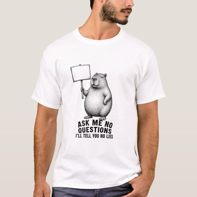 Camiseta Capivara Sem Perguntas (Frente)