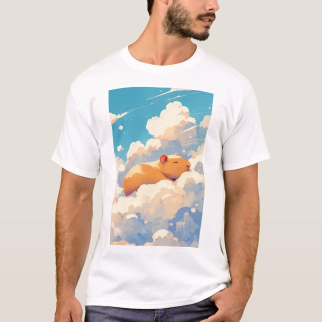 Camiseta Capivara Sonhando nas Nuvens (Frente)